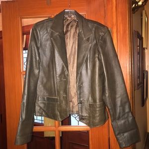 Wrangler Brown Leather Jacket
